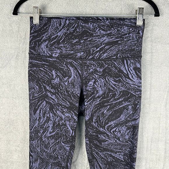 Lululemon Leggings Womens 8 Blue Wunder Under High Rise Tight Luxtreme Workout - Picture 2 of 12